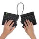 R-Go Tools Clavier ergonomique R-Go Split Break avec logiciel de pause, clavier ergonomique divisé, QWERTY (IT), bluetooth, noir