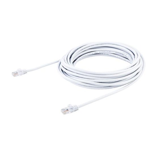 StarTech.com Câble réseau Cat5e sans crochet de 10 m - Blanc