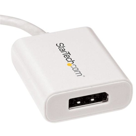 StarTech.com Adaptateur vidéo USB-C vers DisplayPort - M/F - 4K 60 Hz - Blanc