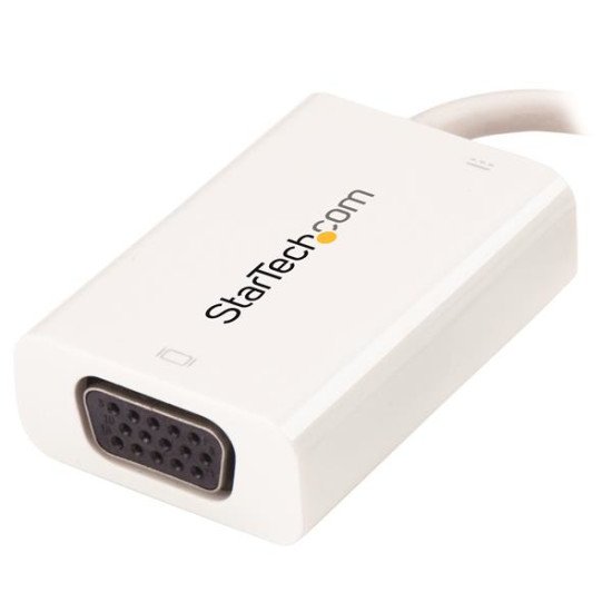 StarTech.com Adaptateur vidéo USB-C vers VGA avec USB Power Delivery 60 W - Blanc
