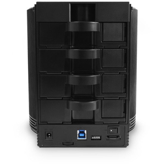 Fantec SQ-35RU3e boîtier de disques 0 To Bureau Noir