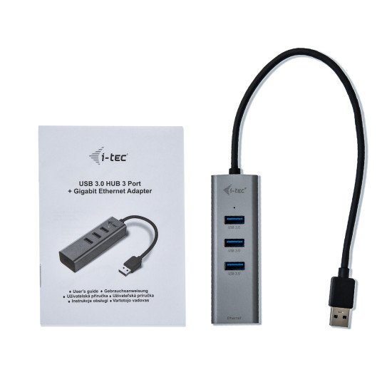 i-tec Metal Concentrateur Ethernet HUB USB 3.0