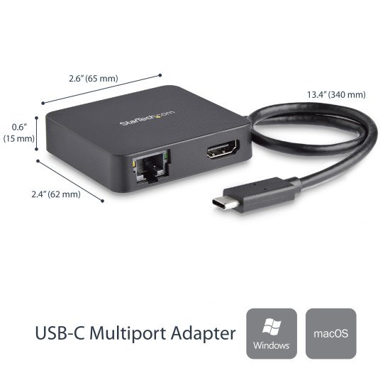 StarTech.com DKT30CHD station d'accueil USB 3.0 (3.1 Gen 1) Type-C