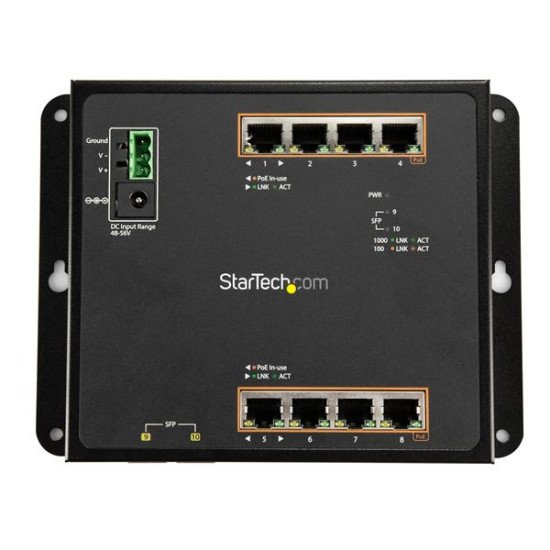 StarTech.com IES101GP2SFW Switch Gigabit Ethernet 