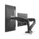 Manhattan Support de bureau double pour TV/moniteurs (bras à ressort à Bras articulé), écrans 10" à 27", fixation à l'arrière par pince ou passe-câble, Compatibilité VESA : 75x75 et 100x100 mm (vérifiez les dimensions des quatre trous de fixatio
