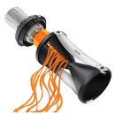 GEFU Spirelli 2.0 trancheuse Manuel Noir, Argent Plastique, Acier inoxydable