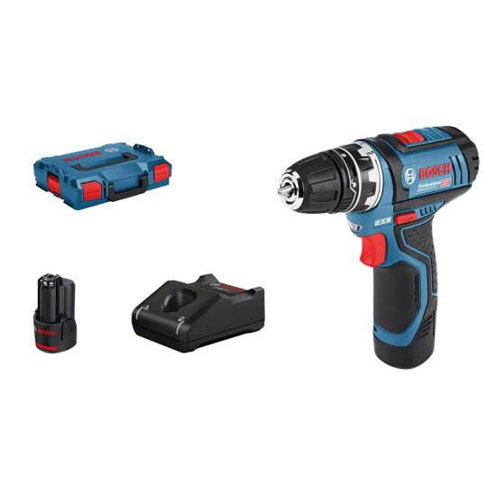 Bosch GSR 12V-15 FC Flex Professional 1300 tr/min Sans clé 600 g Noir, Bleu