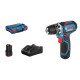 Bosch GSR 12V-15 FC Flex Professional 1300 tr/min Sans clé 600 g Noir, Bleu