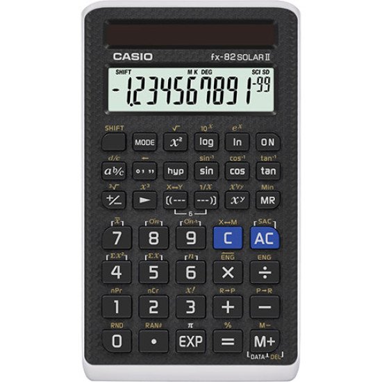 Casio FX-82Solar II calculatrice Poche Calculatrice scientifique Noir