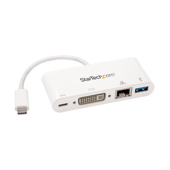 StarTech.com Adaptateur multiport USB-C pour ordinateur portable - DVI - GbE - USB 3.0