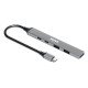 Port Designs 900163 hub & concentrateur USB Type-C 5000 Mbit/s Argent