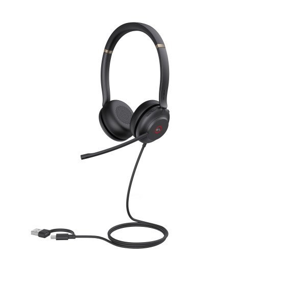 Yealink UH37 Dual Teams Casque Avec fil Arceau Bureau/Centre d'appels USB Type-C / USB Type-A Noir Yealink UH37 Dual Teams Casque Avec fil Arceau Bureau/Centre d'appels USB Type-C / USB Type-A Noir