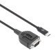 Manhattan Câble convertisseur USB-C vers série RS232/COM/DB9, 1 m, mâle à mâle, puce Prolific PL2303GT, noir, garantie 3 ans