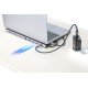 Manhattan Dock/hub USB-C avec lecteur de cartes: audio 3,5 mm, DisplayPort, Ethernet, 2x HDMI, 3x USB-A + 2x USB-C,avec PD 100W - nécessite un chargeur USB-C externe (non inclus).Alimenté par USB (aucune alimentation externe requise) lorsque le PD n'est p