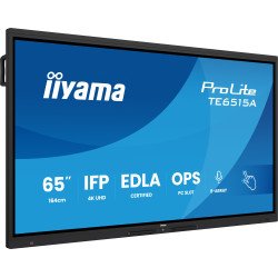 iiyama TE6515A-B2AG Écran d'affichage dynamique Écran plat interactif 163,8 cm (64.5") Wifi 550 cd/m² 4K Ultra HD Noir Écran tactile Intégré dans le processeur Android 24/7
