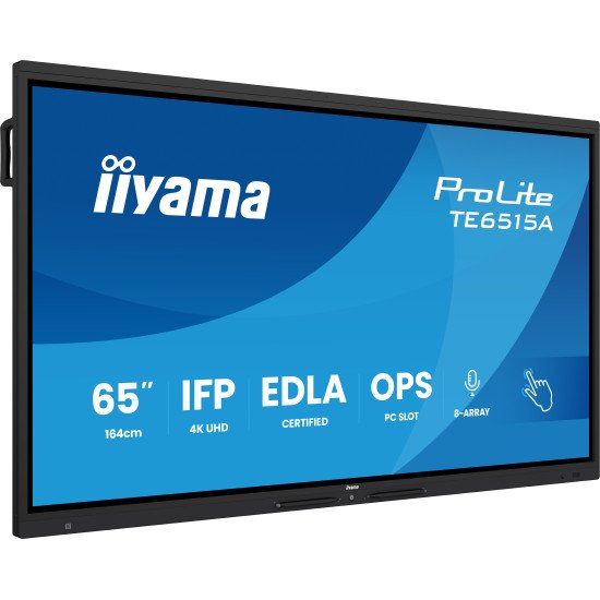iiyama TE6515A-B1AG Écran d'affichage dynamique Écran plat de signalisation numérique 163,8 cm (64.5") Wifi 550 cd/m² 4K Ultra HD Noir Écran tactile Intégré dans le processeur Android iiyama TE6515A-B1AG Écran d'affichage dynamique Écran plat de signalisation numérique 163,8 cm (64.5") Wifi 550 cd/m² 4K Ultra HD Noir Écran tactile Intégré dans le processeur Android
