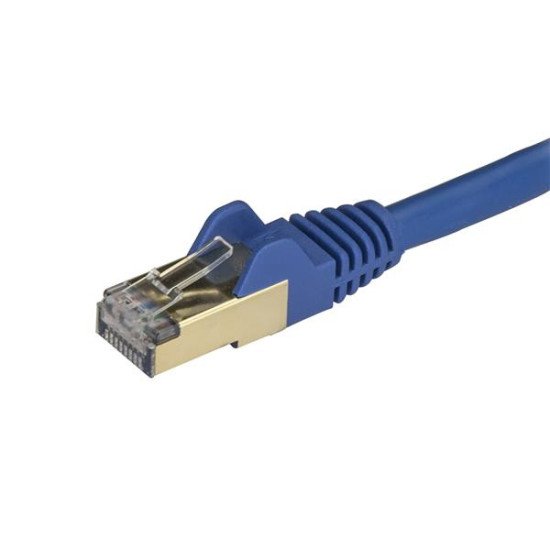 StarTech.com Câble réseau Cat6a STP blindé sans crochet de 1 m - Bleu