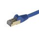 StarTech.com Câble réseau Cat6a STP blindé sans crochet de 1 m - Bleu