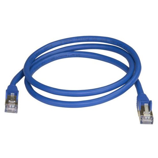 StarTech.com Câble réseau Cat6a STP blindé sans crochet de 1 m - Bleu