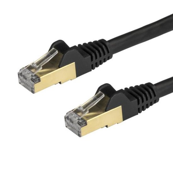 StarTech.com Câble réseau Cat6a STP blindé sans crochet de 2 m - Noir