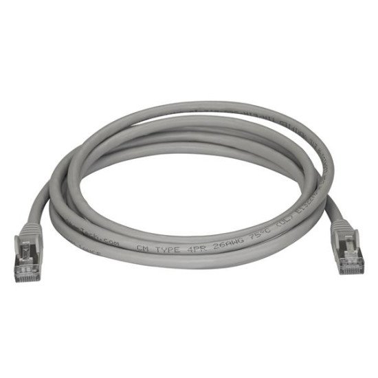 StarTech.com Câble réseau Cat6a STP blindé sans crochet de 2 m - Gris