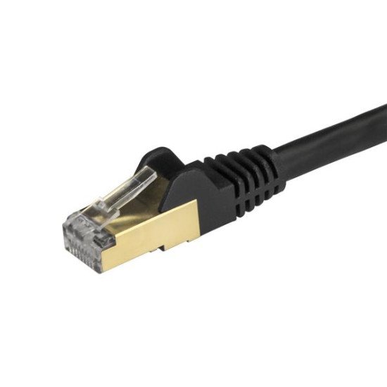 StarTech.com Câble réseau Cat6a STP blindé sans crochet de 3 m - Noir