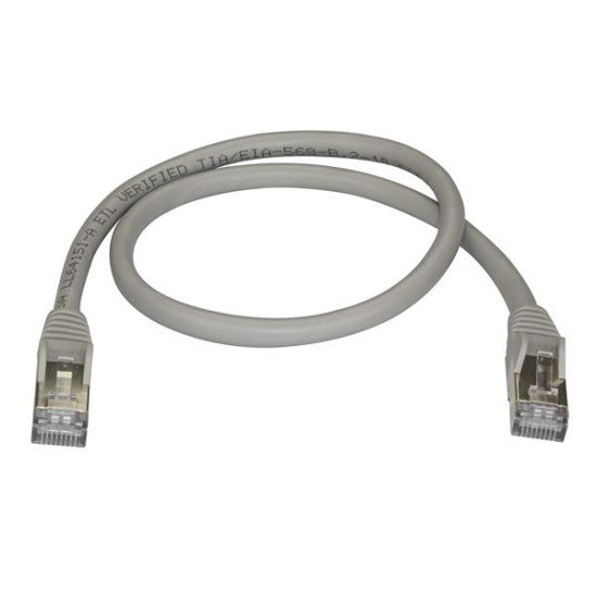 StarTech.com Câble réseau Cat6a STP blindé sans crochet de 50 cm - Gris