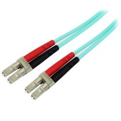StarTech.com Câble à fibre optique OM4 duplex multimode LC LC - 3 m Aqua - 100 Gb - 50/125 - LSZH StarTech.com Câble à fibre optique OM4 duplex multimode LC LC - 3 m Aqua - 100 Gb - 50/125 - LSZH
