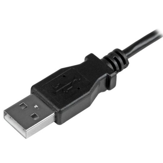 StarTech.com Câble USB vers Micro USB coudé à angle gauche de 50 cm - 0,25 mm² - M/M - Noir