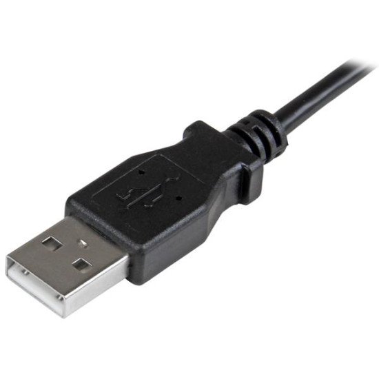 StarTech.com Câble USB vers Micro USB coudé à angle droit de 50 cm - 0,25 mm² - M/M - Noir