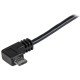 StarTech.com Câble USB vers Micro USB coudé à angle droit de 50 cm - 0,25 mm² - M/M - Noir