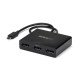 StarTech.com Hub USB C DisplayPort - 3 ports - Hub MST USB-C vers DisplayPort - Splitter multi-écrans USB Type-C vers 3x DP