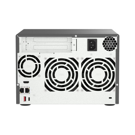 QNAP TVS-h674 NAS Tower Intel® Core™ i3 i3-12100 16 Go DDR4 0 To QuTS hero Noir