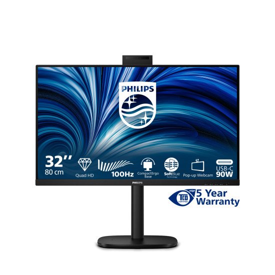 Philips 3000 series 32B2U3601H/00 écran PC 80 cm (31.5") 2560 x 1440 pixels Quad HD LCD Noir