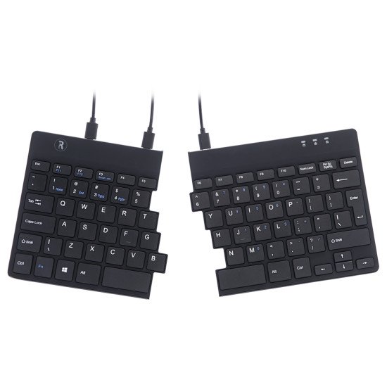 R-Go Tools R-Go Split Break Clavier Ergonomique, QWERTY (US), noir, filaire