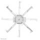 Neomounts CL25-550WH1 Support de plafond pour vidéoprojecteur - h74.5-114.5 cm - installation facile - orientable