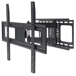 Manhattan Support mural pour TV/moniteurs (Bras articulé), écrans 37" à 65", Compatibilité VESA : de 200x200 à 600x400 mm (vérifiez les dimensions des quatre trous de fixation à l'arrière), charge max. 50 kg, noir