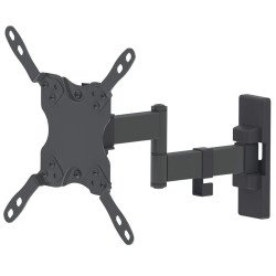 Manhattan Support mural pour TV/moniteurs (Bras articulé), écrans 13" à 42", Compatibilité VESA : de 75x75 à 200x200 mm (vérifiez les dimensions des quatre trous de fixation à l'arrière), charge max. 20 kg, noir