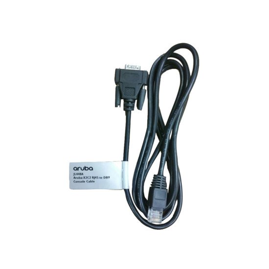 HPE JL448A adaptateur et connecteur de câbles RJ-45 DB9 Noir