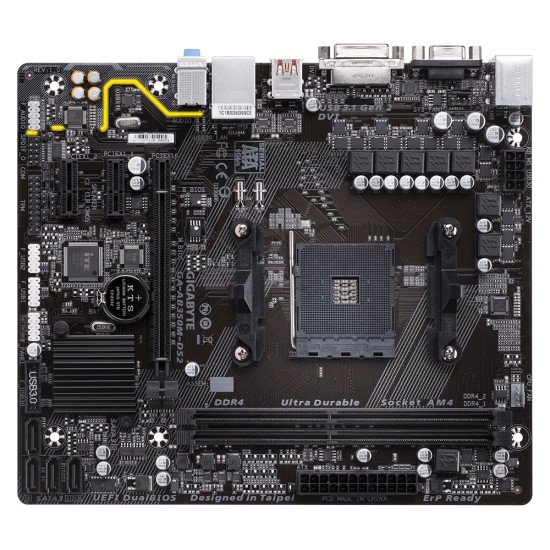 Gigabyte GA-AB350M-DS2 Bulk AMD B350 Emplacement AM4 micro ATX