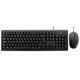 V7 Ensemble clavier filaire USB et souris avec adaptateur PS2 UK Noir