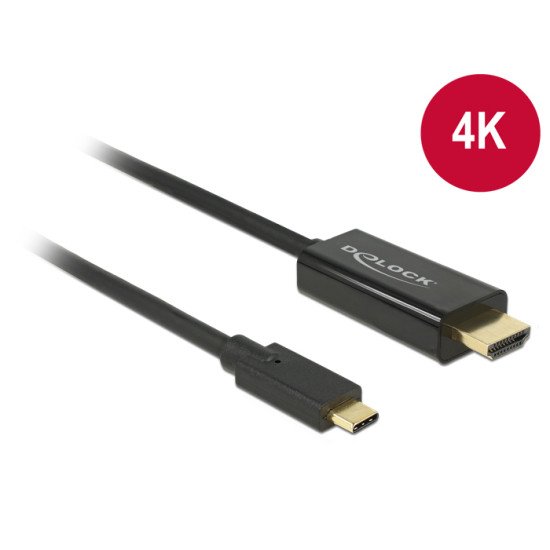 DeLOCK 85259 câble vidéo et adaptateur 2 m USB Type-C HDMI Noir