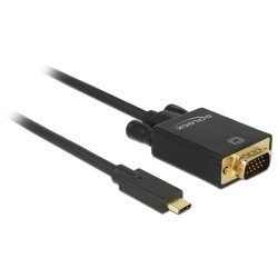 DeLOCK 85261 câble vidéo et adaptateur 1 m USB Type-C VGA (D-Sub) Noir