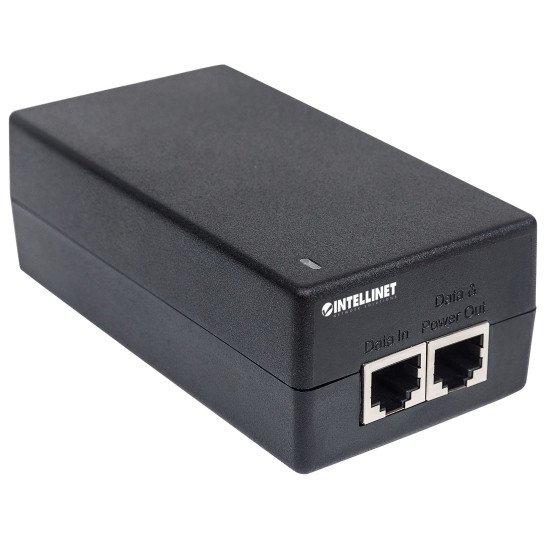 Intellinet Injecteur Ultra PoE+ Gigabit, 1 port 60 W, conforme IEEE 802.3bt et 802.3at/af, boîtier plastique, Alimentation par Ethernet, Power Over Ethernet, garantie de 3 ans