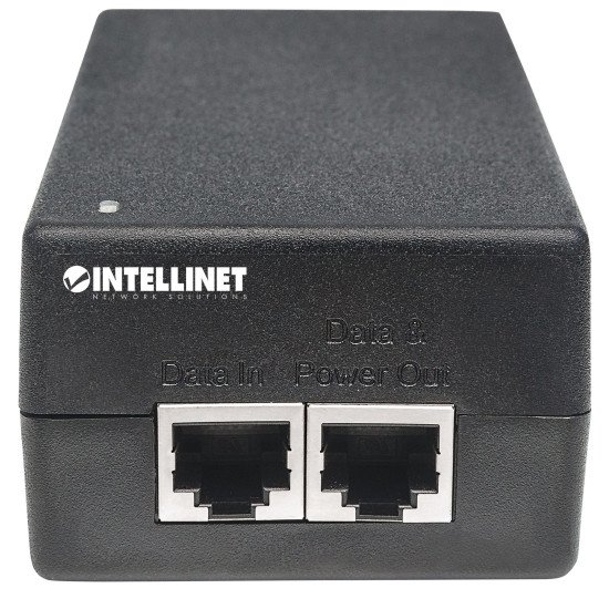 Intellinet Injecteur Ultra PoE+ Gigabit, 1 port 60 W, conforme IEEE 802.3bt et 802.3at/af, boîtier plastique, Alimentation par Ethernet, Power Over Ethernet, garantie de 3 ans