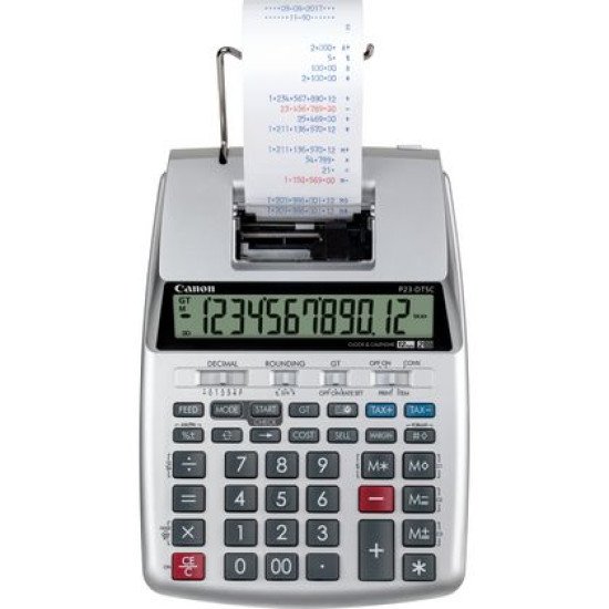 Canon P23-DTSC calculatrice Bureau Calculatrice imprimante Argent