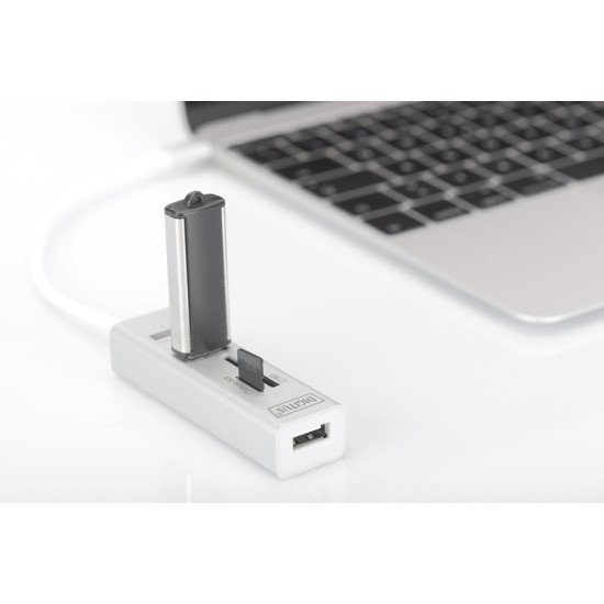 Digitus DA-70243 lecteur de carte mémoire Blanc USB 2.0