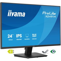 iiyama ProLite X2491H-B1 écran PC 60,5 cm (23.8") 1920 x 1080 pixels Full HD LCD Noir