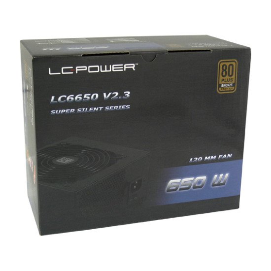 LC-Power LC6650 V2.3 unité d'alimentation d'énergie 650 W 20+4 pin ATX ATX Noir