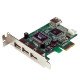 StarTech.com Carte Adaptateur PCI Express vers 4 Ports USB 2.0 - Carte PCIe Interne Externe